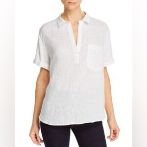 Rails Savannah cuffed sleeve top gauzy cotton short sleeve top size M